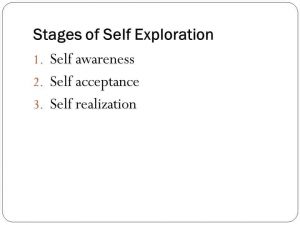 self awareness and self acceptance