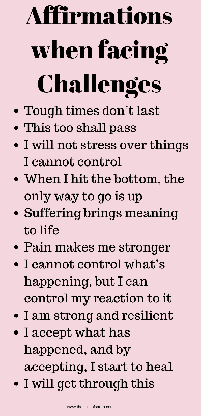 affirmation for dealing with challenges
