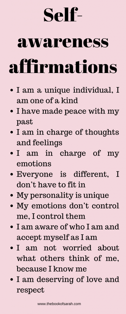 affirmations for self awareness