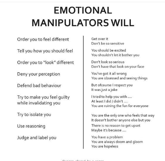 how to know you are dating emotional manipulator